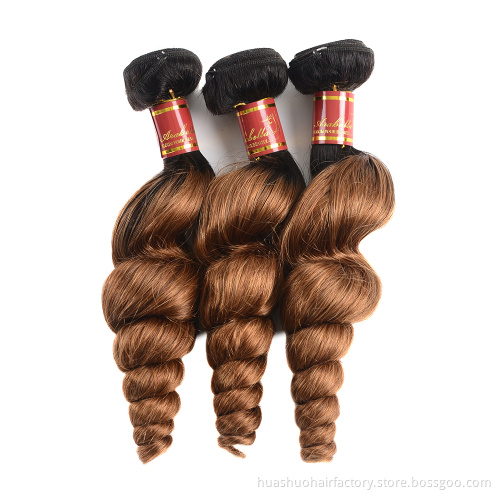 Single Donor High Quality Cheap Price Pure Cuticle Aligned Russian Virgin Remy Hair 1B 30 Loose Curly Hair Weft